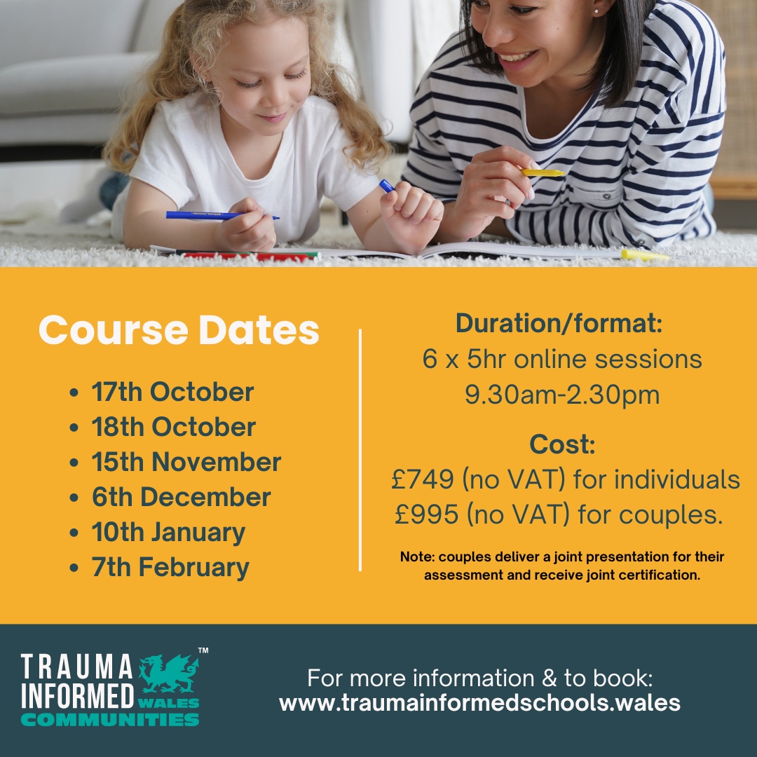 TISWales's tweet photo. 📢 Foster Carers: Join our Certificate in Therapeutic Skills &amp; Trauma-Informed Care, starting online this October!  

Deepen your understanding on the impact of trauma on developing brains 🧠

Apply today: https://t.co/hO3pHkgIUh

#TISWales #TISUK #TraumaInformedCare #Fostering https://t.co/5DQKZCkVPS