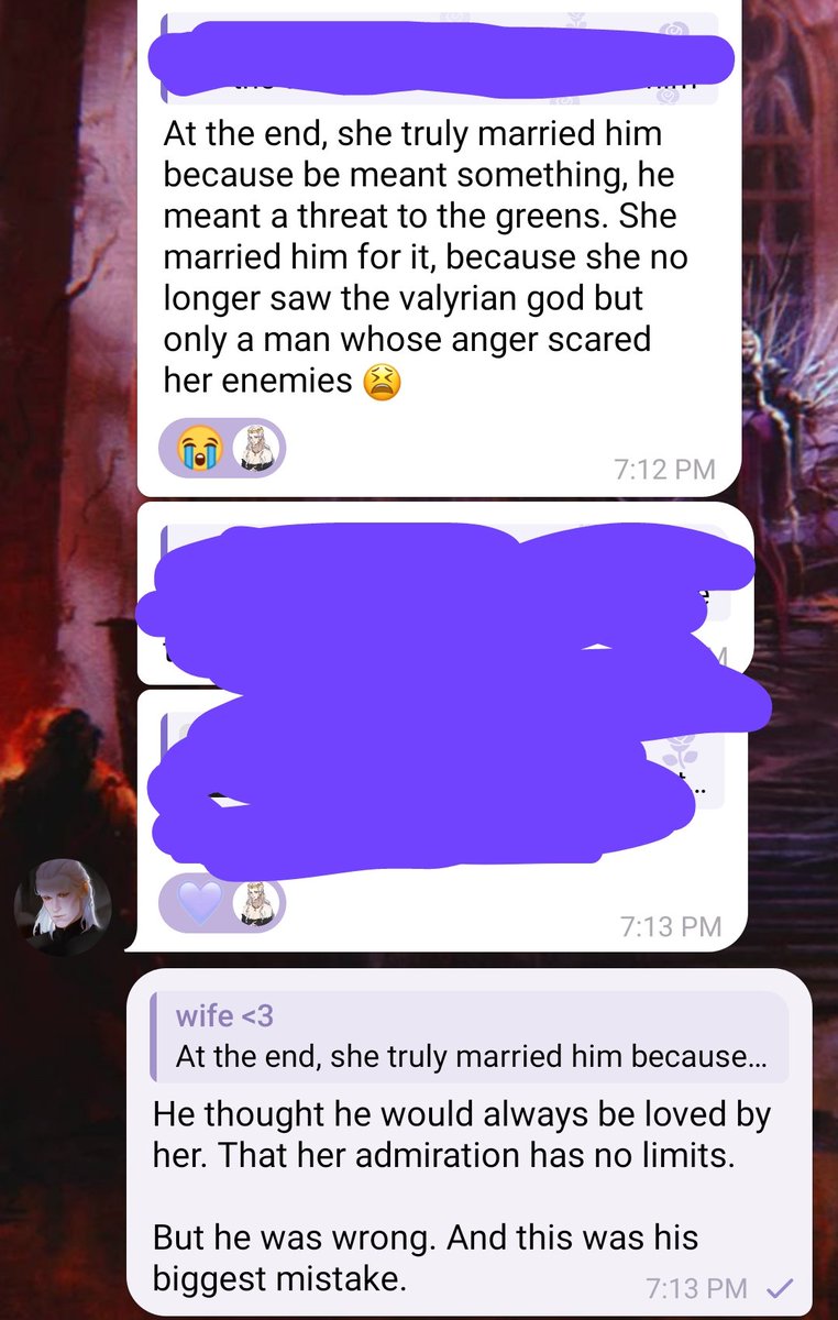 ancient_snake's tweet image. This conversation between me and my wife... Yeah, we are onto something. Daemon will always need to be loved and prove that he deserves it, Rhaenyra will always need someone who she just can trust and rely on. Oh, they were meant to burn together in all their desperate needs.