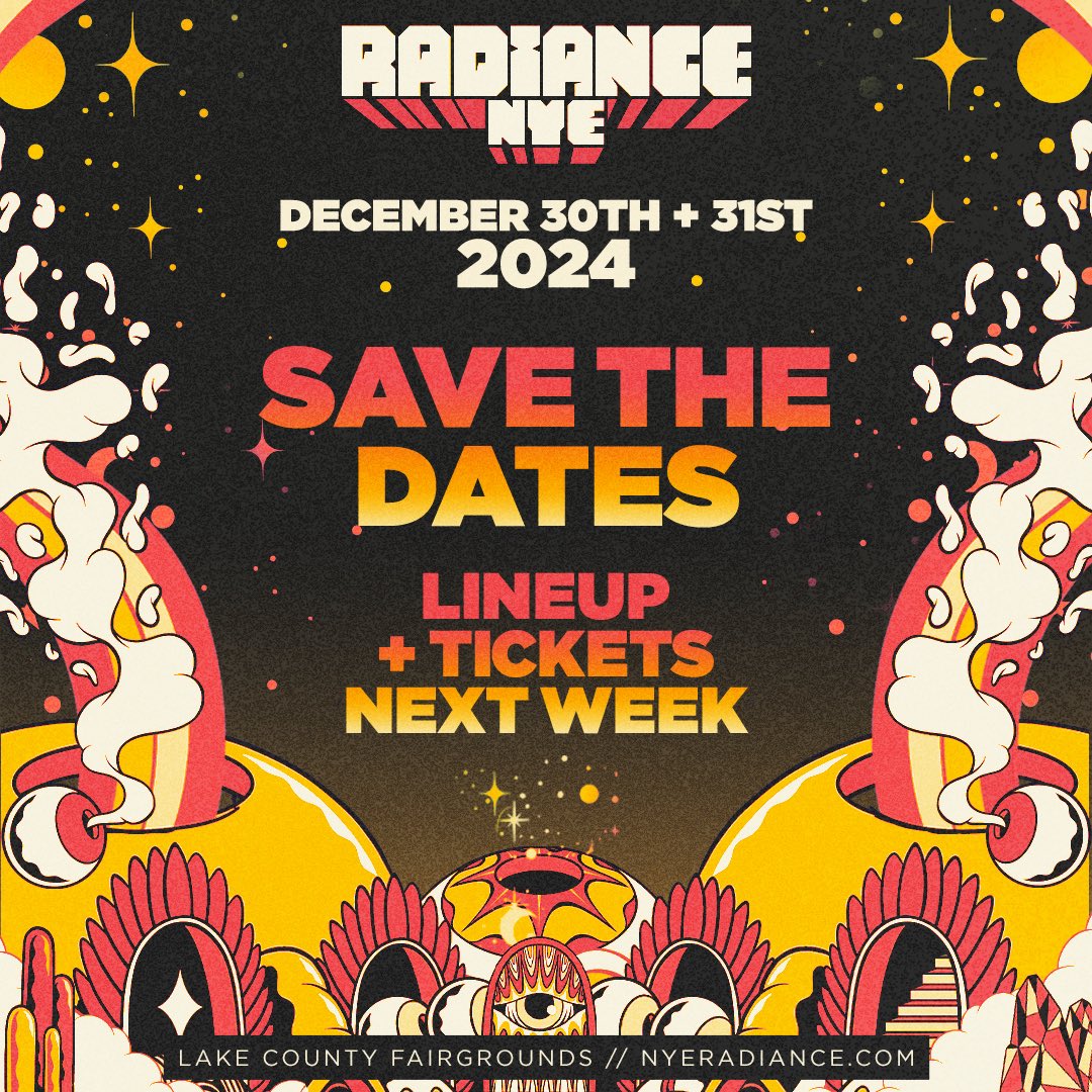 WE’RE BACK FOR 2024 ON DECEMBER 30 &amp; DECEMBER 31 🔥🗣️ LINEUP + 2 DAY PASSES DROP NEXT WEEK! 🎊

More info &amp; sign up for reminders → nyeradiance.com