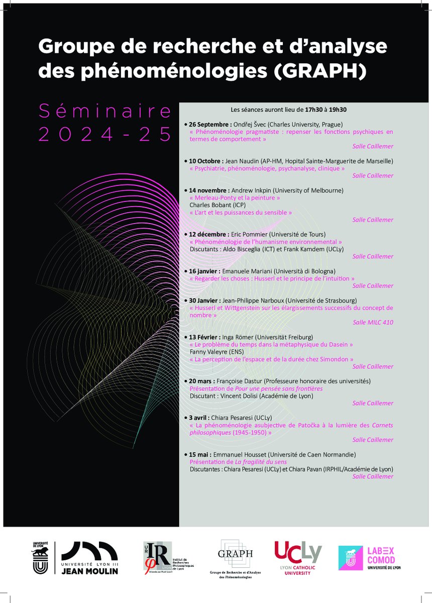 Grand merci à Pierre-Jean Renaudie et à Chiara Pesaresi pour cette très belle occasion de "s'essayer" à une phénoménologie de l'humanisme environnemental en décembre à Lyon.