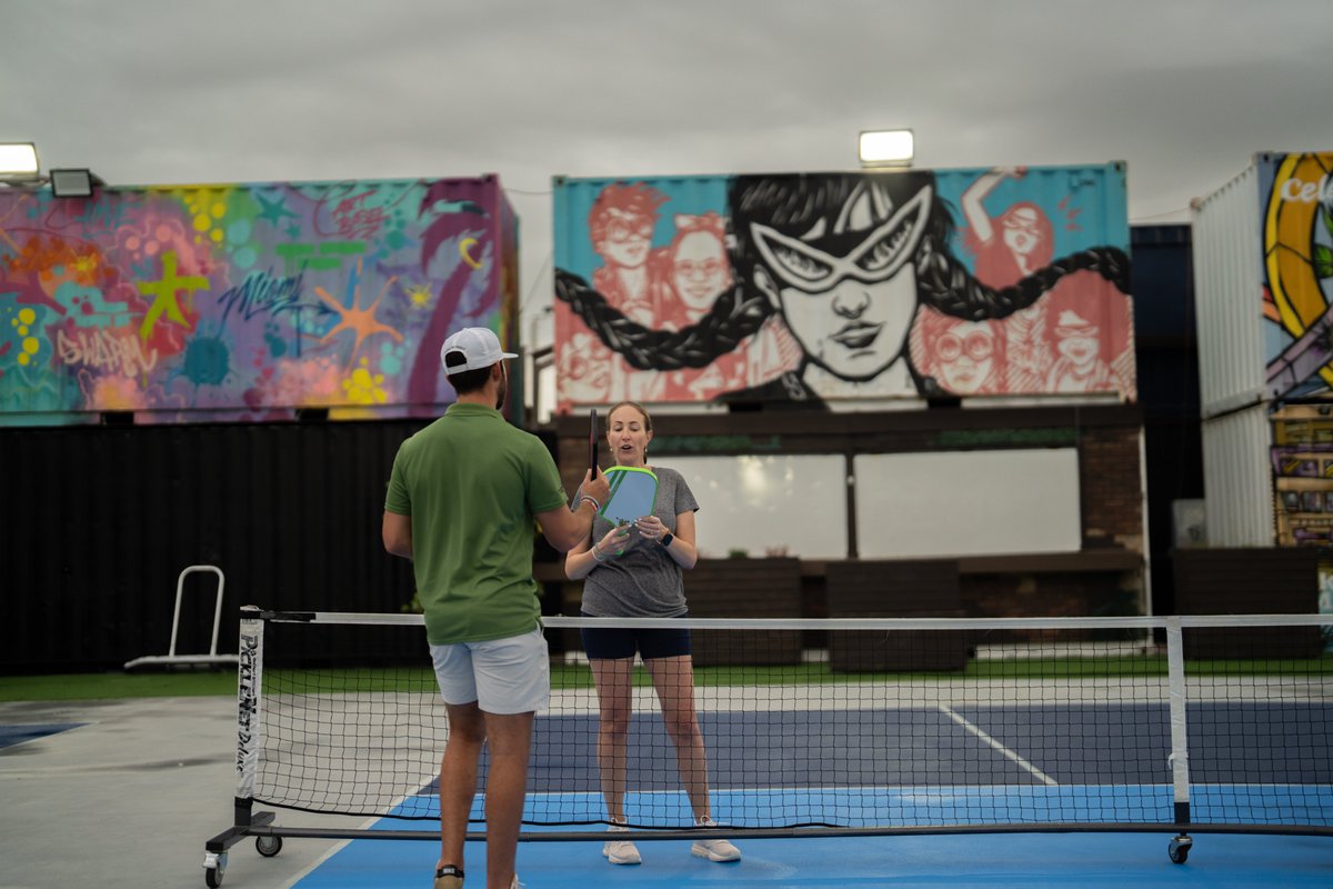 JustPicklin's tweet photo. Pickleball is all about connection—on
and off the court! 🎨✨ Getting ready to serve up
some fun with expert tips and the perfect paddle in
hand. 🏓🔥 #TickleMyPickle #PickleballVibes
#GameTime #PlayTogether https://t.co/oMbkcYqDd8