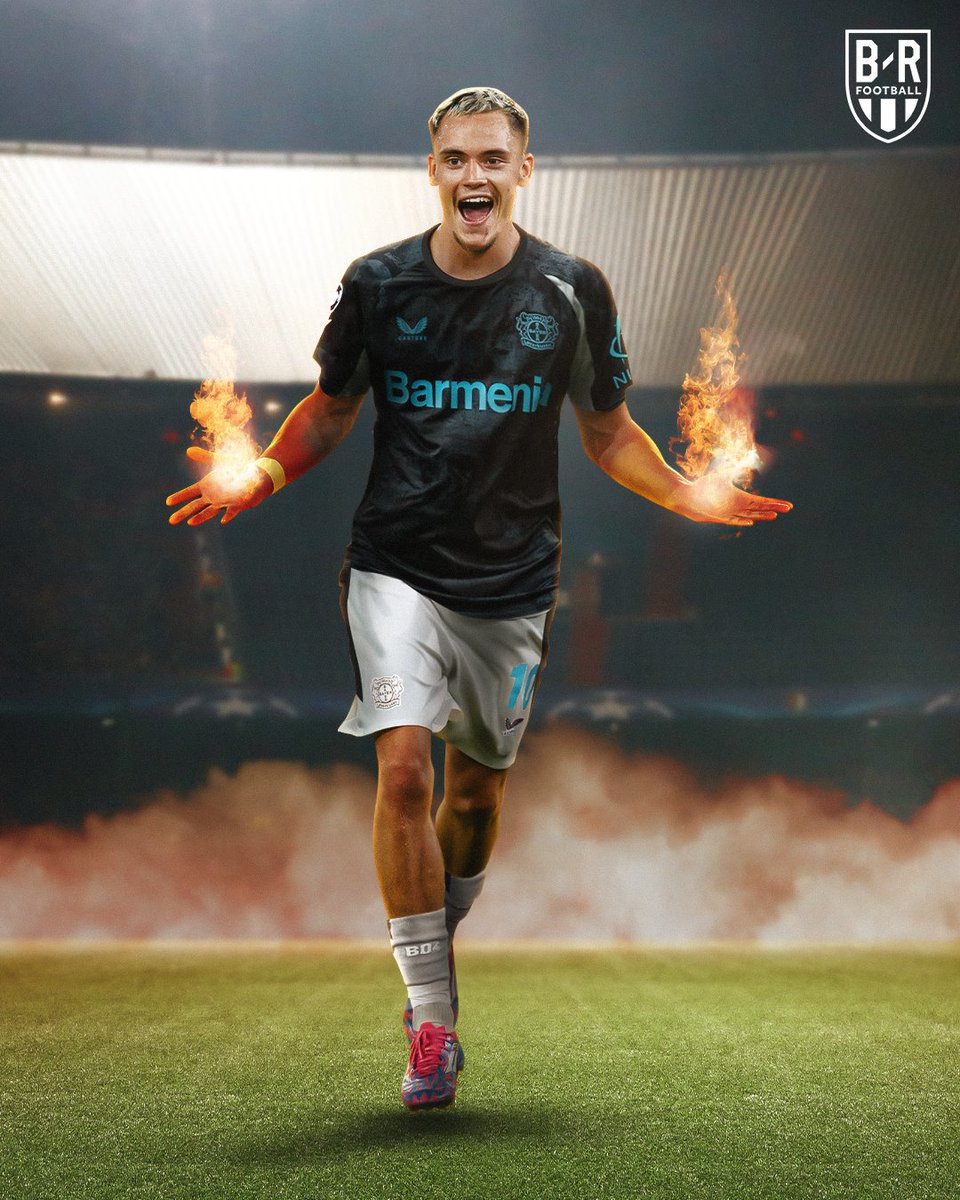 brfootball's tweet photo. TWO goals on Florian Wirtz's Champions League debut. 

He's 𝐜𝐨𝐨𝐤𝐢𝐧𝐠 🔥 https://t.co/SIcPmoyZw5