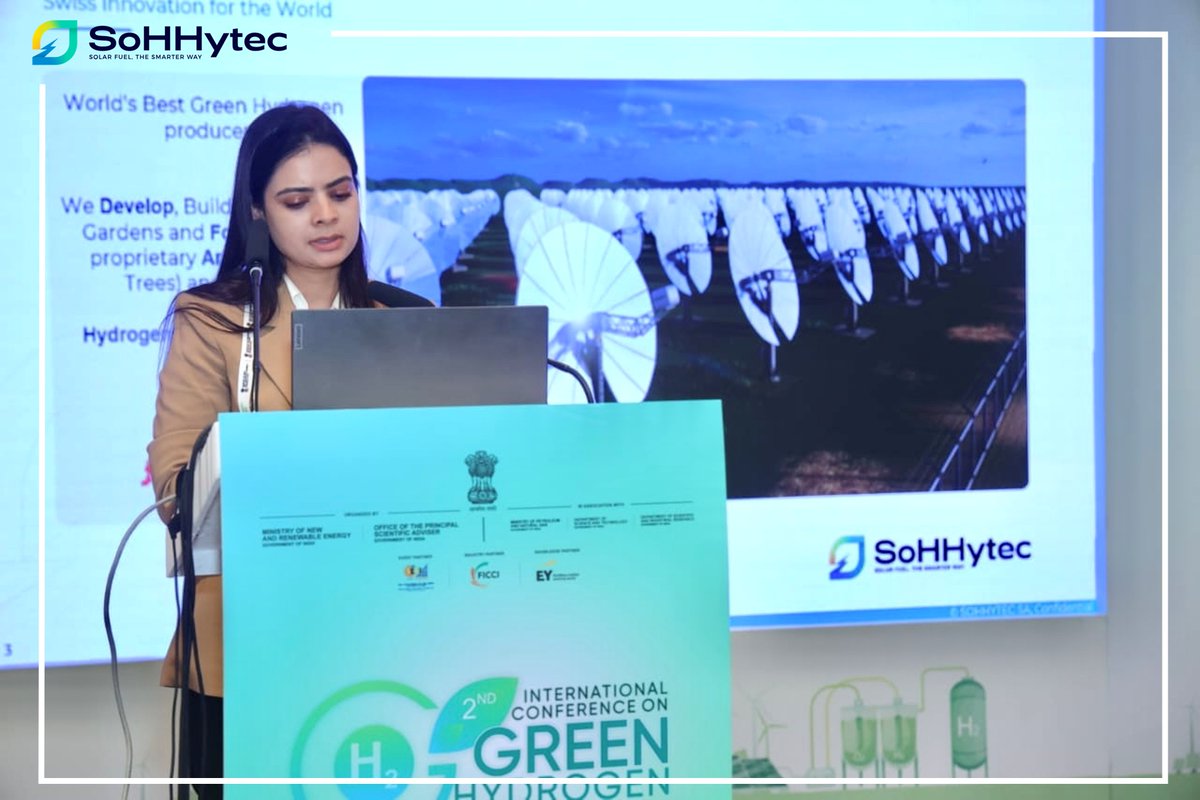 SoHHytec (@sohhytec) on Twitter photo At the recent International Conference on Green Hydrogen, India New Delhi, Ritika Gaur from SoHHytec had the honor of presenting our revolutionary ARB technology. This integrated system can produce highly pure, pre-compressed hydrogen while simultaneously co-generating heat, At the recent International Conference on Green Hydrogen, India New Delhi, Ritika Gaur from SoHHytec had the honor of presenting our revolutionary ARB technology. This integrated system can produce highly pure, pre-compressed hydrogen while simultaneously co-generating heat,