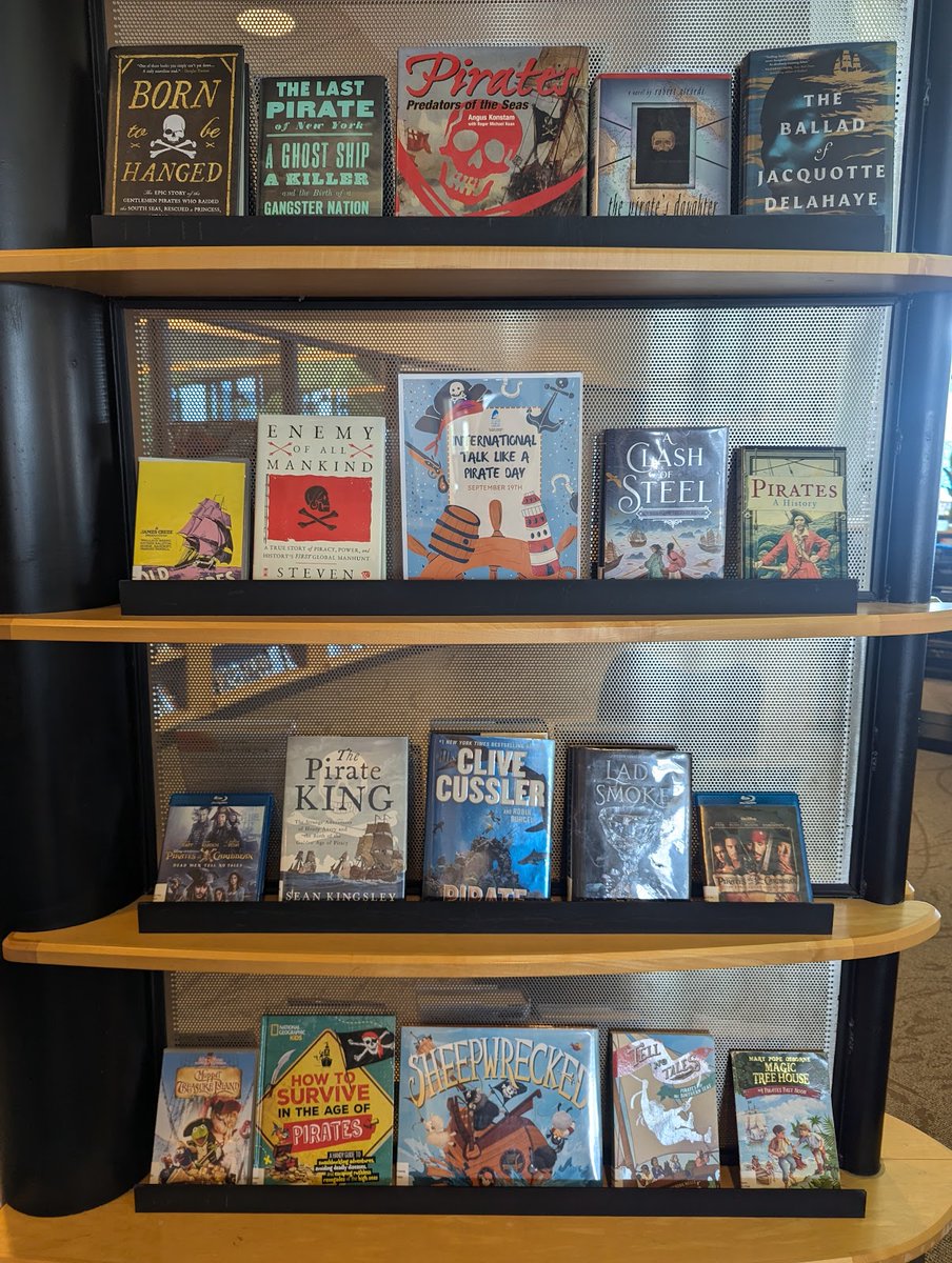 STLpubLibrary's tweet image. Happy National Talk Like A Pirate Day! #BookDisplay