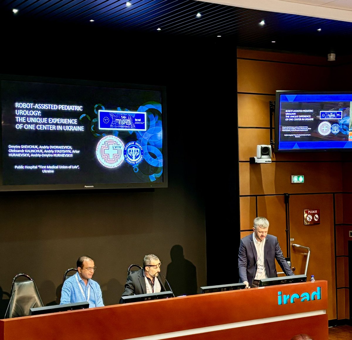 DrShevchuk's tweet photo. The unique Ukrainian experience of robotic operations in pediatric urology at the First Medical Union of Lviv (Ukraine) was presented today at the 14th annual Congress of the @ESPES_EU in Strasbourg, held on the basis of @IrcadFrance https://t.co/x3Z5jgyhln