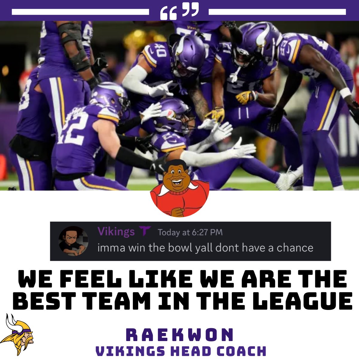 Vikings Coach had some words after they clinched the One Seed last week with a win. #TCFM #FranchiseNation <a href="/FixCFM/">Team Fix</a> <a href="/NeonSportz/">NeonSportz</a> #Madden24 <a href="/UgMadden/">Madden UnderGround</a> <a href="/leaguecrawler/">leaguecrawler 🦎</a>