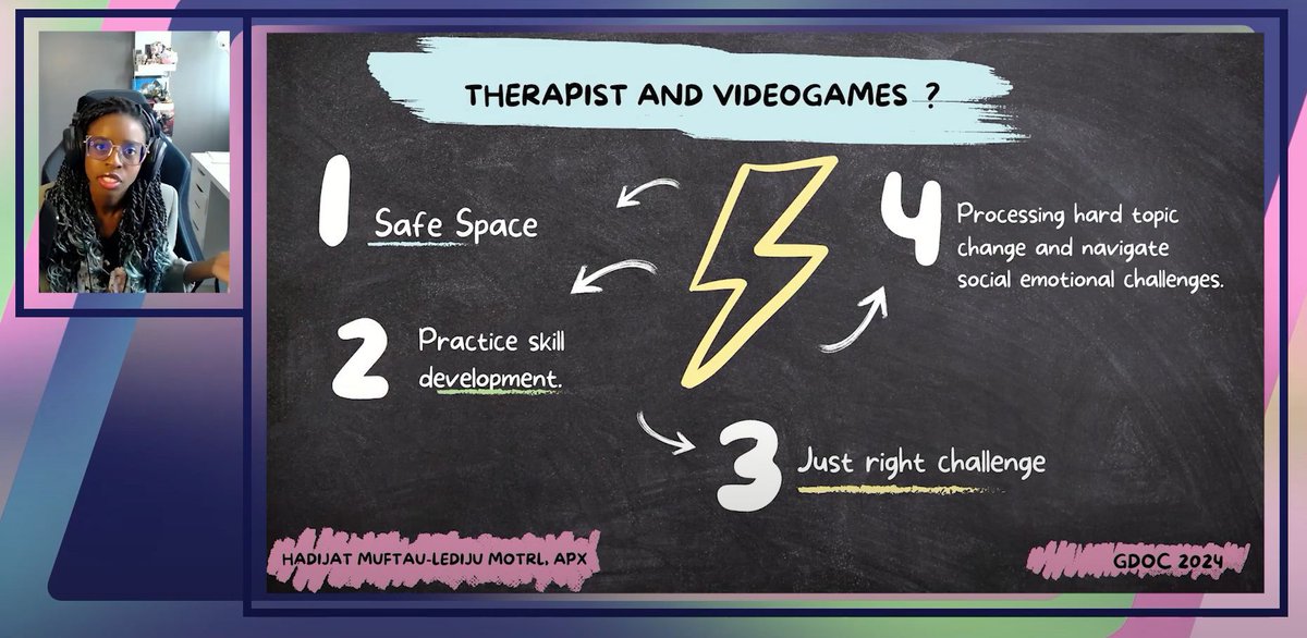 GDoCExpo's tweet photo. This talk with Hadijat Muftau-Lediju gives insight for game dev who are interested in creating authentic, culturally relevant gaming experiences that can be used and marketed as tools for therapy.

How can occupational therapy and game development intersect?

#gdocexpo https://t.co/NNPJazRzAD
