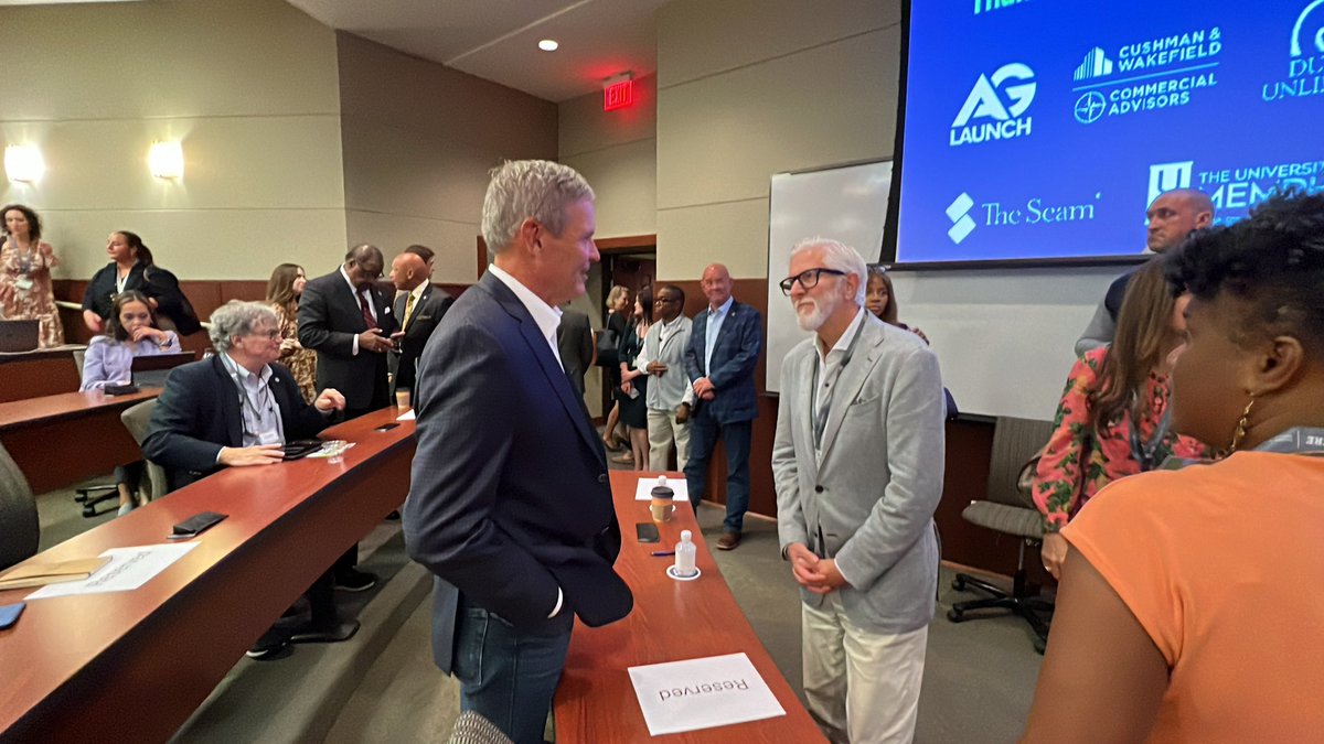 TNFarmBureau's tweet photo. Great morning at the ACRE Institute Symposium this morning at the University of Memphis! @GovBillLee spoke on the new research that will be conducted at the Institute that will focus on the latest technology &amp; conservation practices in agriculture.

#TNAgriculture I #TNFarmBureau https://t.co/RsfL8neto6