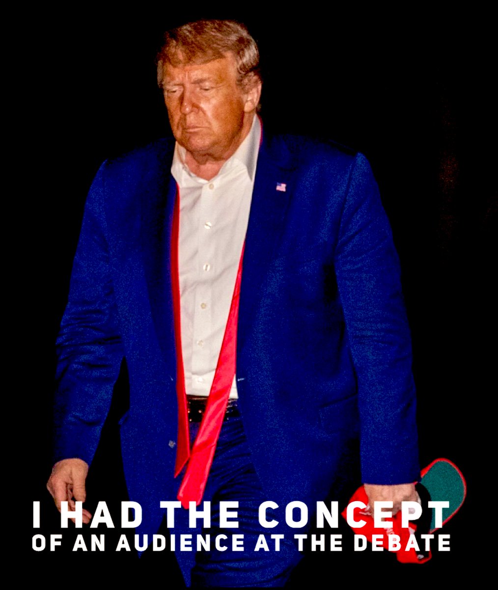 NotHoodlum's tweet photo. Trump claims the audience “went crazy” for him at his debate with Harris - but there was no audience. 🥴 https://t.co/HaW2jlShOr