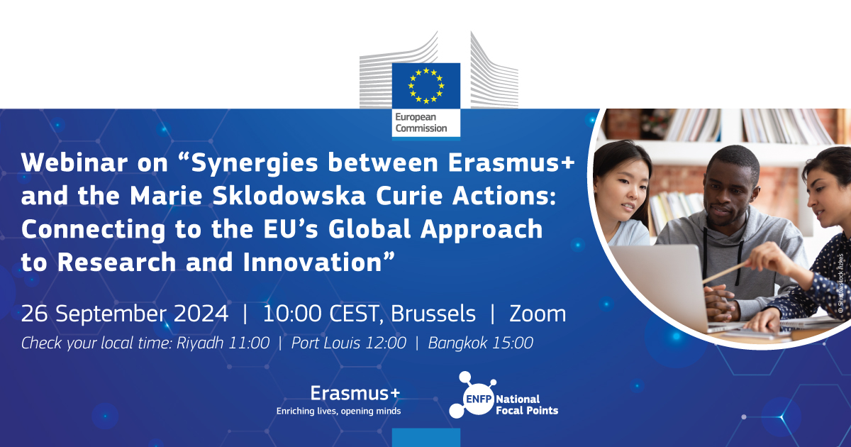 Dr. Jenny Lind Elmaco, FRSA (@jennyelmaco) on Twitter photo 🌍 Discover the synergies between the <a href="/EUErasmusPlus/">Erasmus+</a> <a href="/MSCActions/">Marie Skłodowska-Curie Actions</a>, driving global collaboration in education, research & training.
📅 Join us on Sept 26 at 10 AM CEST for an expert-led webinar inc <a href="/mmshawrav/">Mostafa M. Shawrav</a> <a href="/Mariecurie_alum/">Marie Curie Alumni Association (MCAA)</a>. I will also
take part:
Webinar Registration - Zoom 🌍 Discover the synergies between the <a href="/EUErasmusPlus/">Erasmus+</a> <a href="/MSCActions/">Marie Skłodowska-Curie Actions</a>, driving global collaboration in education, research & training.
📅 Join us on Sept 26 at 10 AM CEST for an expert-led webinar inc <a href="/mmshawrav/">Mostafa M. Shawrav</a> <a href="/Mariecurie_alum/">Marie Curie Alumni Association (MCAA)</a>. I will also
take part:
Webinar Registration - Zoom