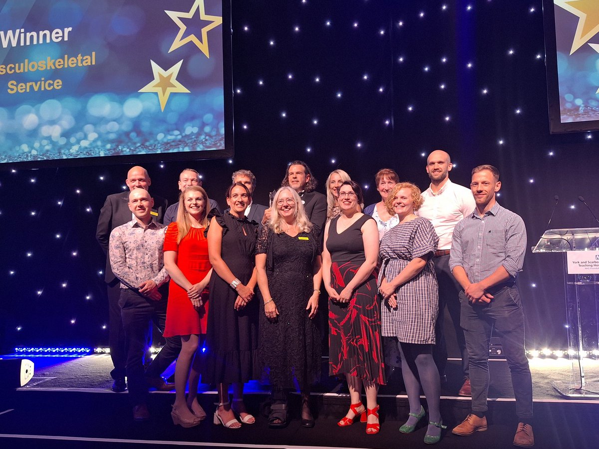 Excited to report that we just won the ‘Team of the Year’ award for driving forward collaborative and innovative approaches to MSK health at this year’s Trust celebration of achievement event. Congratulations and thank you to all our teams, I’m incredibly proud! <a href="/YS_AHPs/">YSTeachingNHS_AHPs</a>
