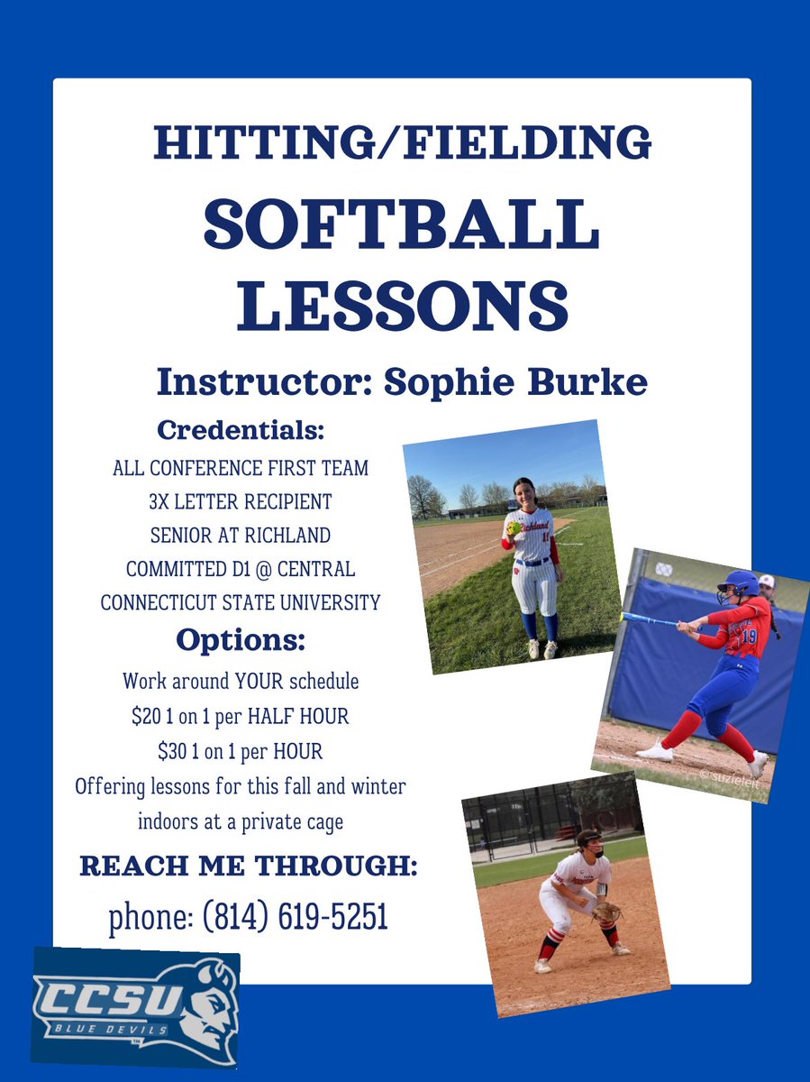 Offering hitting lessons for the Johnstown area!! All information is below👇👇