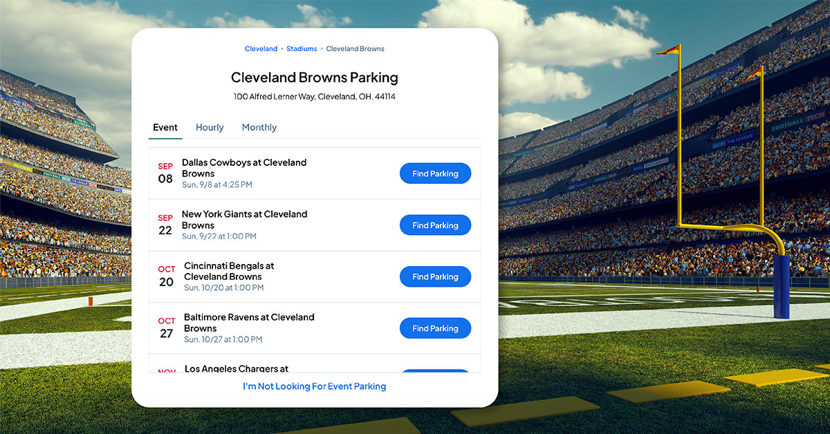 🏈 Park like a champion this NFL season! Whether you're cheering for your team at home or showing your pride at an away game, tackle your parking with SpotHero. Secure your spot near the stadium and kick off your game day stress-free 🏟️

Browse stadiums ➡️ spothero.com/parking/stadiu…