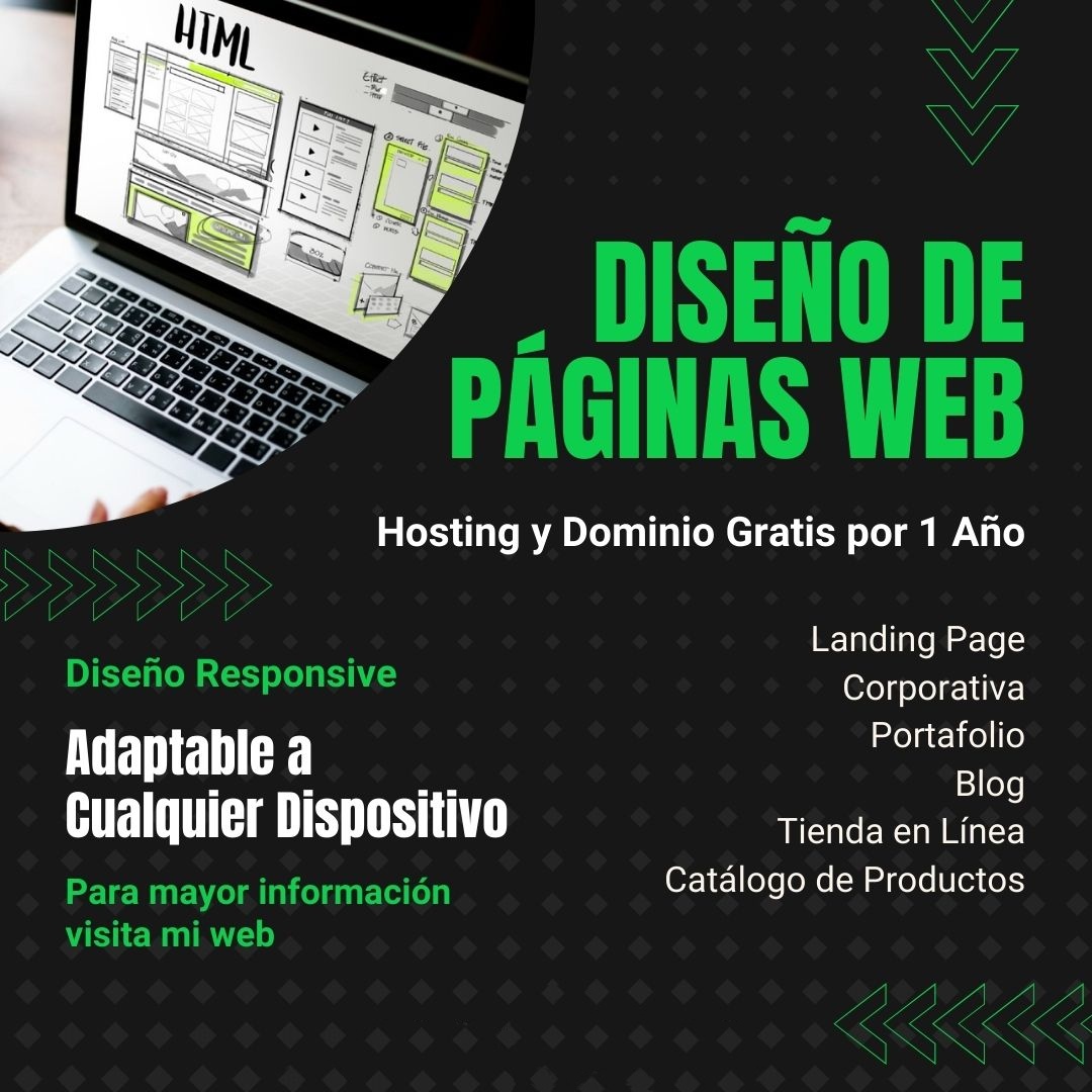 Si necesitas una página web para tu emprendimiento o empresa, estoy a tu disposición para iniciar tu proyecto web. 🌐👨‍💻🖱️

¡Asesoría gratis!

Solicita una cotización personalizada. 

Mayor información ▶️ johanteran.com

#diseñowebencaracas
#diseñoweb
#diseñodepaginasweb