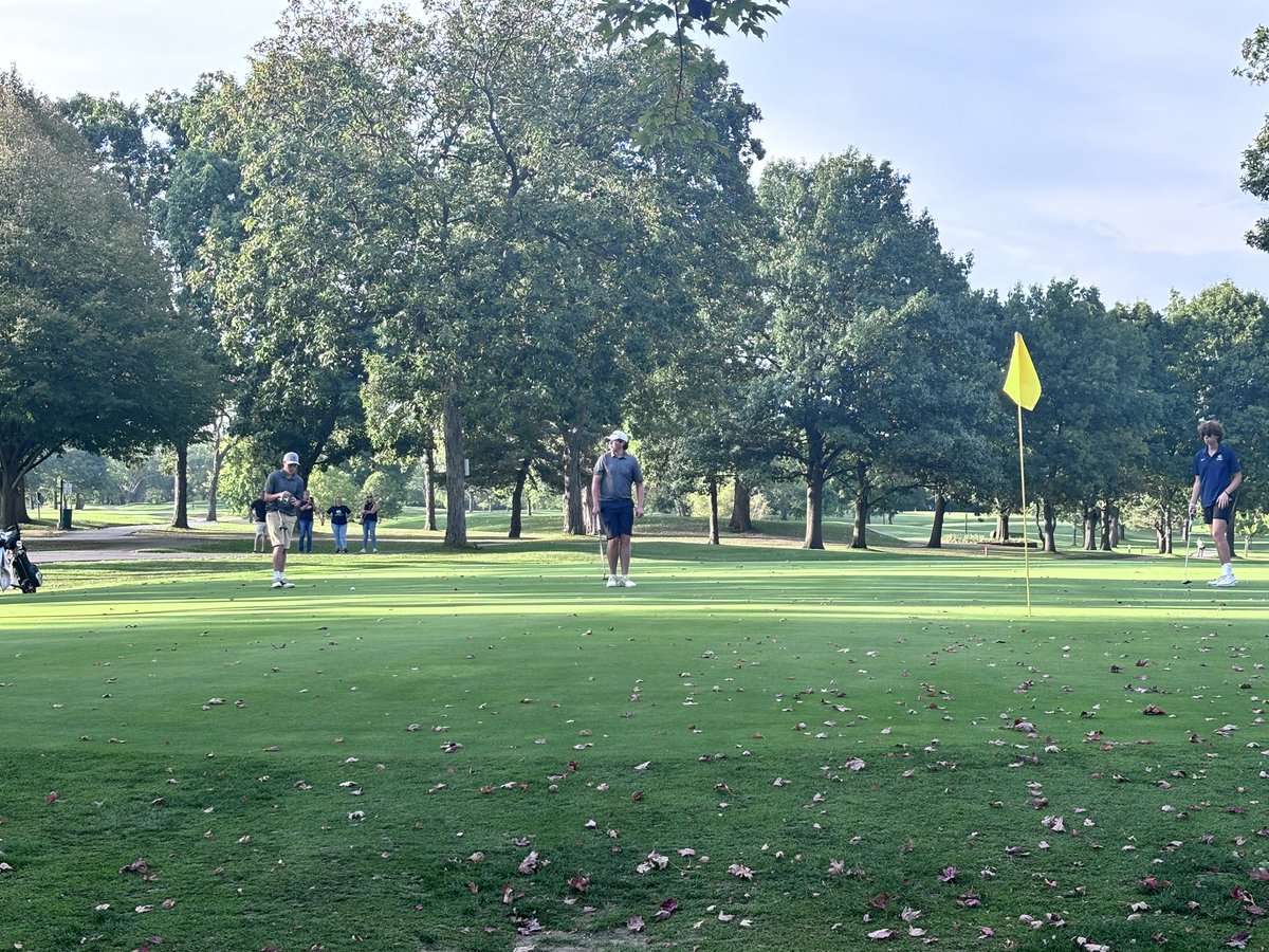 <a href="/BHSHawksGolf/">BHSBoysGolf</a> Robby Coyne and Daniel Ryniec today against West Chicago at St. Andrews Golf Course
