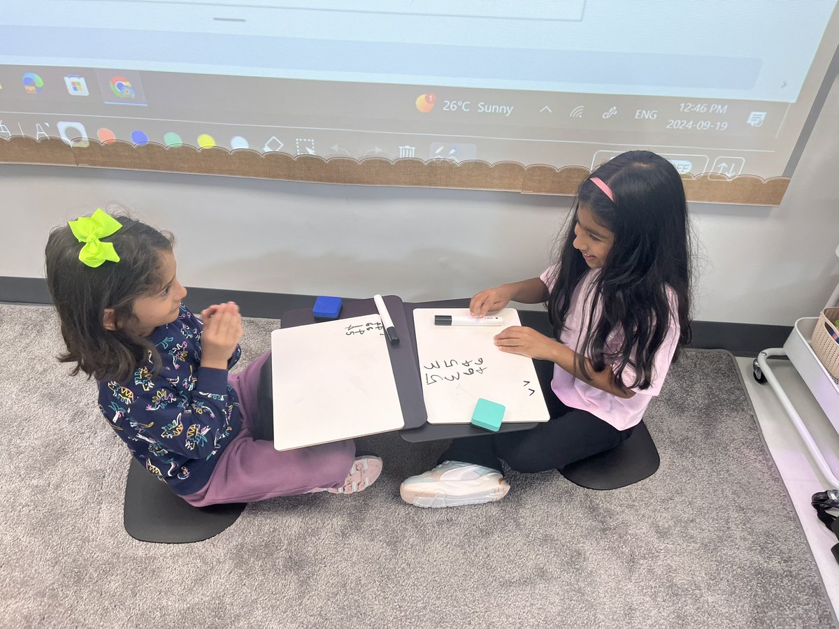 Grade2Garden's tweet photo. Our dice games turned into an impromptu lesson on probability when certain dice seemed to consistently land on 6. @StGiannaOCSB @OttCatholicSB #ocsbmath #first20days https://t.co/krPcSoywV6