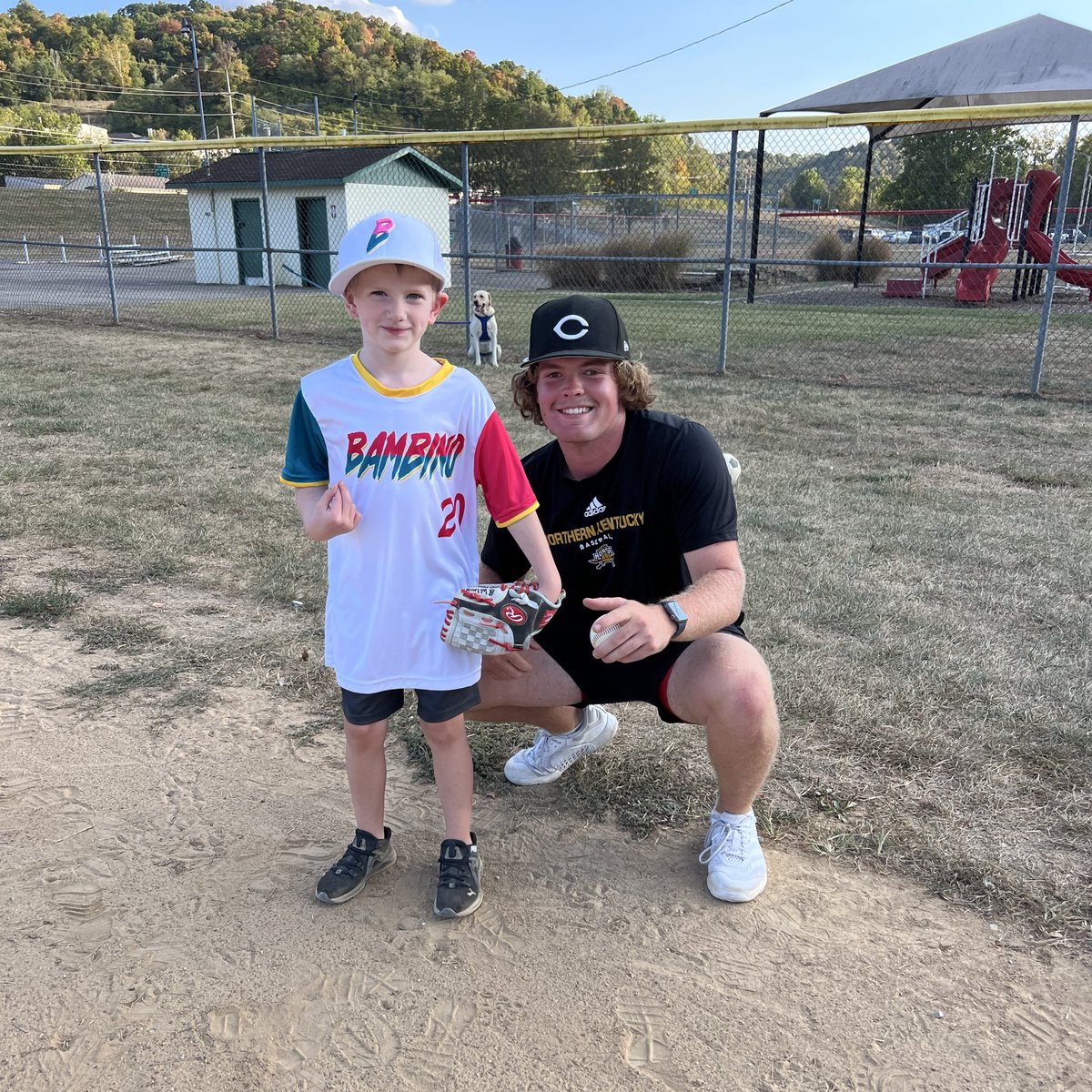 NKUNorseBSB's tweet image. The Norse are having a great time working with Bambino Buddy Ball this evening!