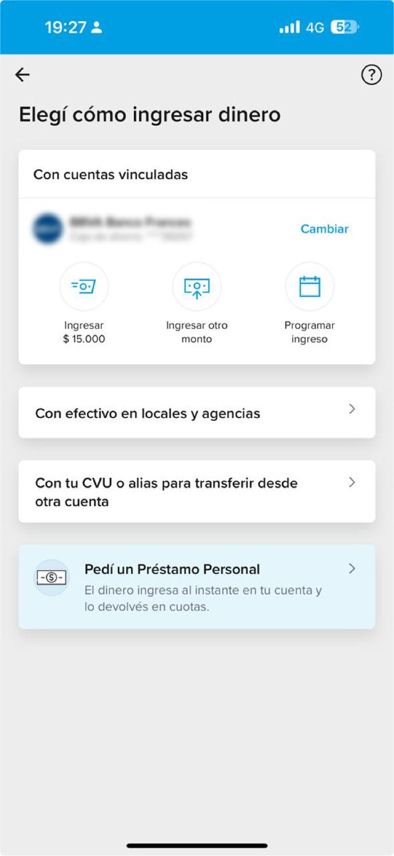 Muchos bancos limitan tu derecho de enviar dinero a Mercado Pago. Por eso creamos la funcionalidad “Ingresar dinero” para que lo hagas desde la app, de la manera que vos quieras y hasta $3.000.000 por día. 
La tuya es tuya. Descongelala.