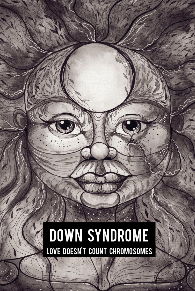 The Child of the Sun, ink, watercolor, KARIMZA artist, 2023
#Neurodiversity #DownSyndrome  #NFTshill