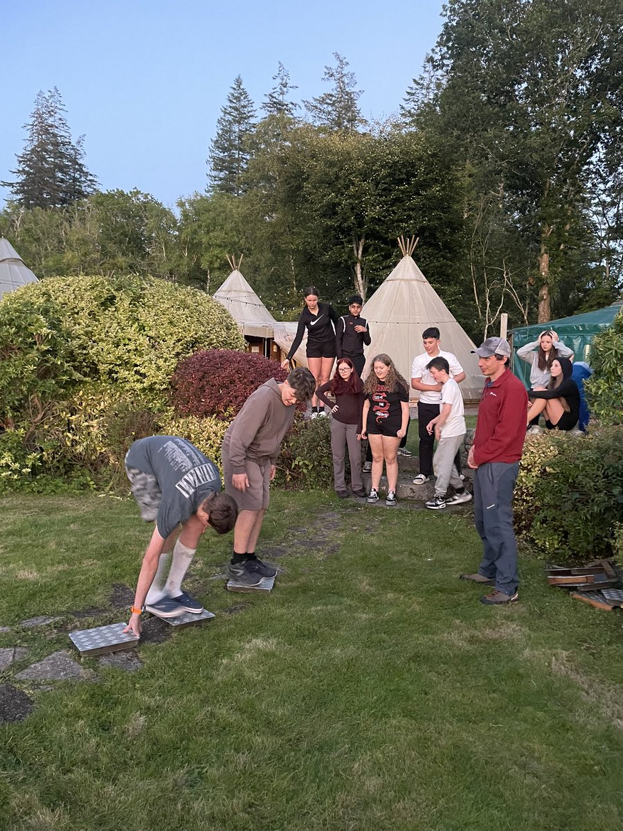 Team building activities really highlighting some of the skills the students have built over the week