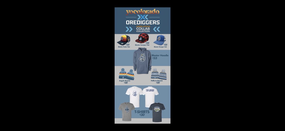 By popular demand and to accommodate those who can’t make it to games, our YOxOREDIGGERS collection is now available online with shipping capabilities!!

Visit link in bio and click on the Mines Merch tab!
