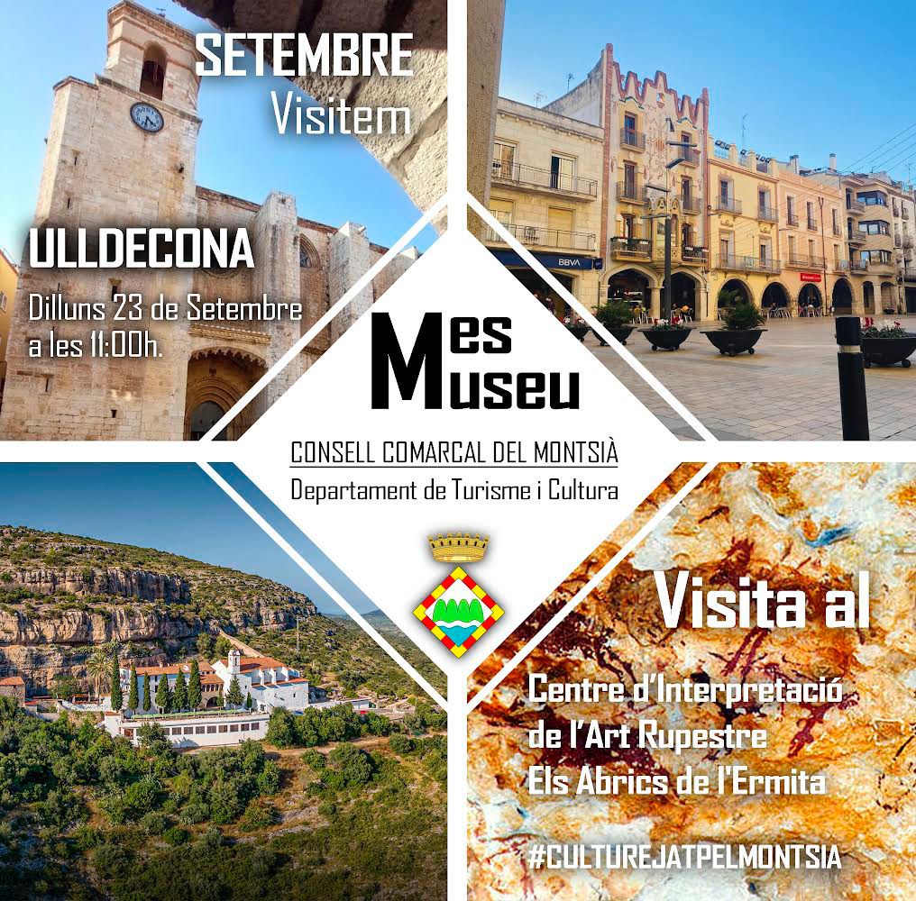 Continuem visitant els espais patrimonials de la comarca del Montsià. Aquest dilluns 23 de Setembre, Ulldecona i el Centre d'Interpretació de l'Art Rupestre Els Abrics de l'Ermita. #culturejatpelmontsia #mesmuseu