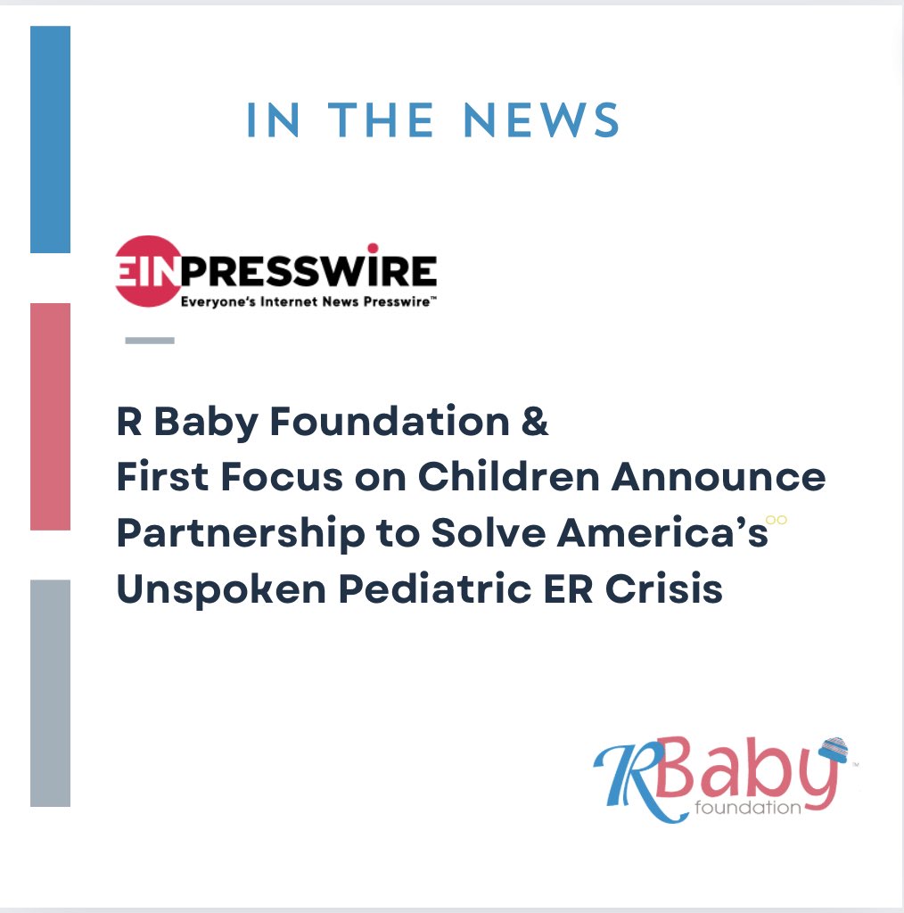 R Baby Foundation is thrilled to announce our partnership with renowned bipartisan advocacy organization First Focus on Children to further our work toward addressing the pediatric ER crisis in the U.S.
Read more: 

tinyurl.com/26n4mkqf