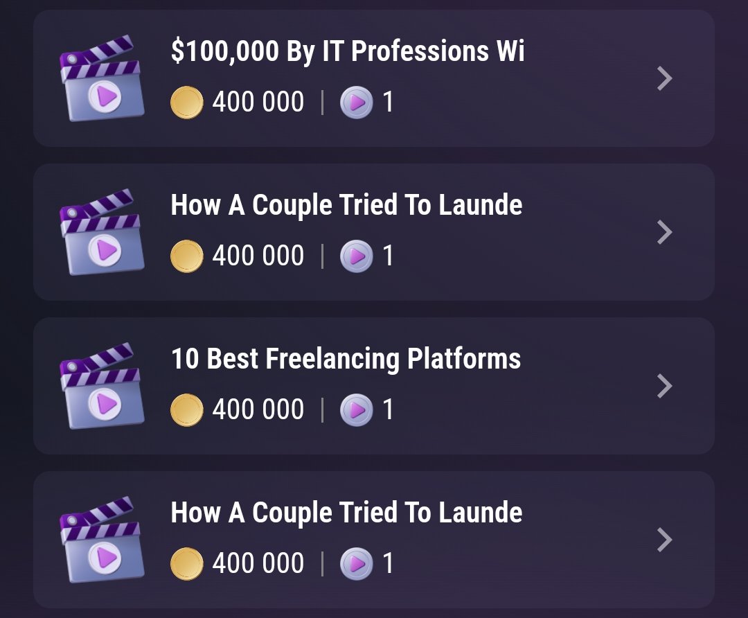 mudassir2123's tweet photo. TapSwap Cinema Codes

📹 - $100000 For IT Professions With no Code
✅ Code - stablecoin

📹 - 10 Best Freelancing Platforms
✅ Code - spyware

📹 - How a Coupl.. | Part 1 &amp; Part 2 
✅ No code - Just Claim
#tapswap #tapswapcodes #cinemacodes #youtubecodes #TapSwapCode https://t.co/GaBA62NfWz
