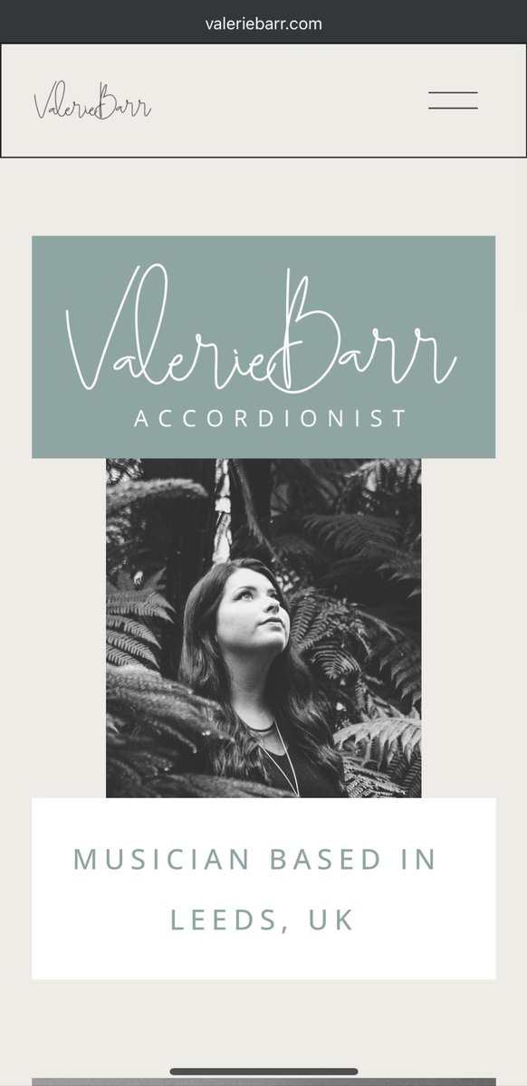New website is go! Please bear me in mind if you know of anyone looking for an accordionist ✨- valeriebarr.com