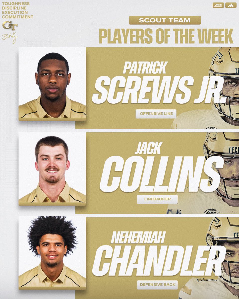 Georgia Tech Football (@georgiatechfb) on Twitter photo ππππΏπππ-πΌπππππππ πΌππΏ ππΎπππ πππΌπ πππΌππππ ππ πππ ππππ
<a href="/SantanaAlo2/">Santana (Tana) Alo-Tupuola</a> π
@OZtobe π
<a href="/PatrickScrews/">Patrick βBig Patβ Screws Jr</a> πͺ
<a href="/JakCollins04/">Jack Collins</a> πͺ
<a href="/nehemiah904/">John 13:7</a> πͺ
#StingEm π ππππΏπππ-πΌπππππππ πΌππΏ ππΎπππ πππΌπ πππΌππππ ππ πππ ππππ
<a href="/SantanaAlo2/">Santana (Tana) Alo-Tupuola</a> π
@OZtobe π
<a href="/PatrickScrews/">Patrick βBig Patβ Screws Jr</a> πͺ
<a href="/JakCollins04/">Jack Collins</a> πͺ
<a href="/nehemiah904/">John 13:7</a> πͺ
#StingEm π