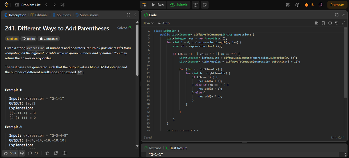 DevGupta4526's tweet photo. Day 14 of #CodeDaily π» #CoreSubject π
β
Solved the #LeetCode problem: Different Ways to Add Parentheses
π In OS, I learned about the lock system and Peterson's solution for process synchronization
#100DaysOfCode #LeetCodeChallenge #OS https://t.co/v1KQcF1UFT