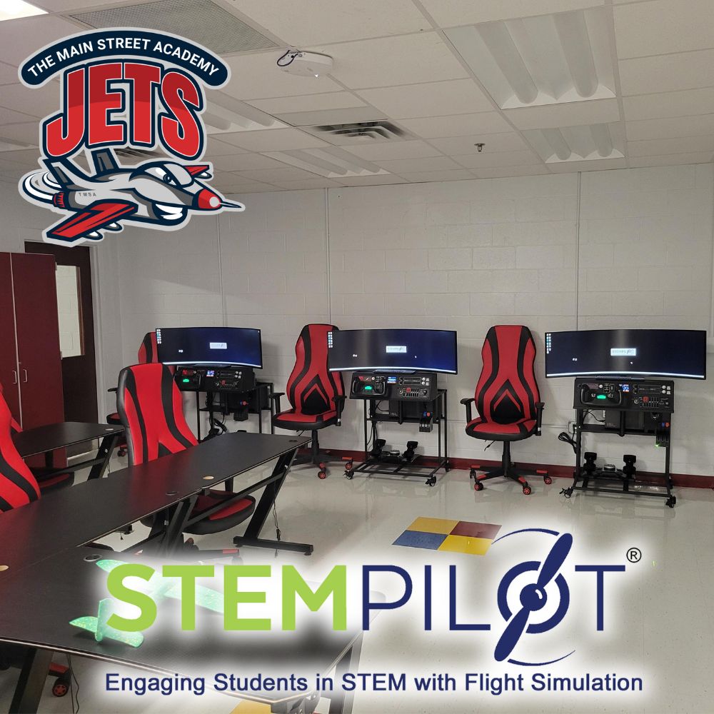 STEMPilot's tweet image. We&apos;re excited to welcome Main Street Academy to the STEMPILOT family as they expand their aerospace program with 3 new Edustation Pro Curve units! Their Jets are ready to take flight in STEM education, preparing the next generation of pilots. #STEMPILOT#MainStreetAcademy