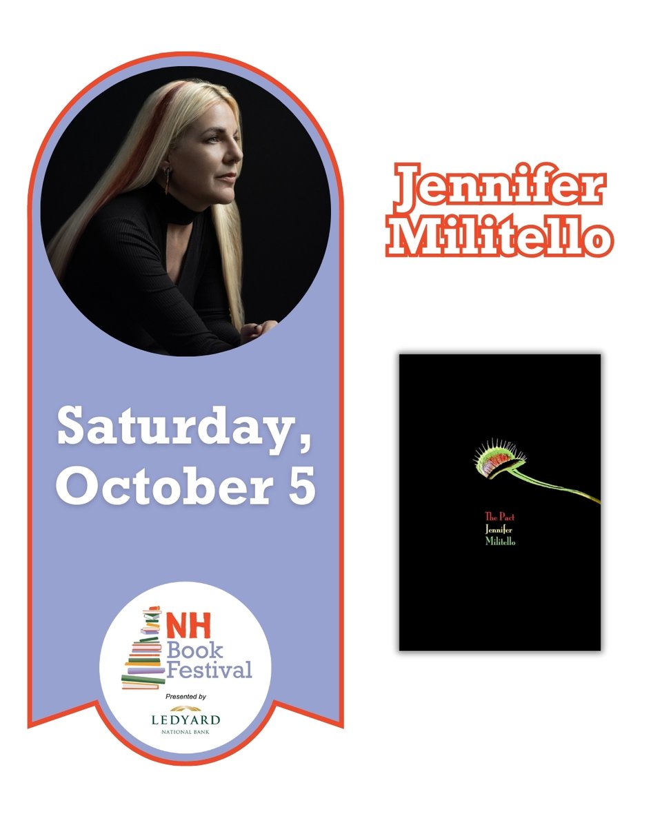 NH Book Festival (@nhbookfestival) on Twitter photo Weโre excited to announce that New Hampshire Poet Laureate Jennifer Militello (<a href="/JenifrMilitello/">Jennifer Militello</a>) will be joining us with her acclaimed poetry collection, ๐๐ฉ๐ฆ ๐๐ข๐ค๐ต, which delves into themes of obsession, intimacy, and the complex layers of human relationships. Weโre excited to announce that New Hampshire Poet Laureate Jennifer Militello (<a href="/JenifrMilitello/">Jennifer Militello</a>) will be joining us with her acclaimed poetry collection, ๐๐ฉ๐ฆ ๐๐ข๐ค๐ต, which delves into themes of obsession, intimacy, and the complex layers of human relationships.