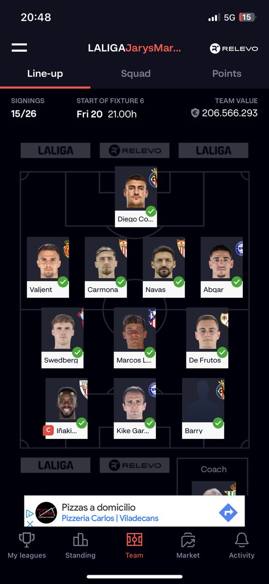 byDavidxT's tweet photo. @ElBielsaFantasy @futbol_fantasy En el banquillo Cisse, Moncayola y Douvikas, meterías a alguno? https://t.co/0iKoyQAL1i