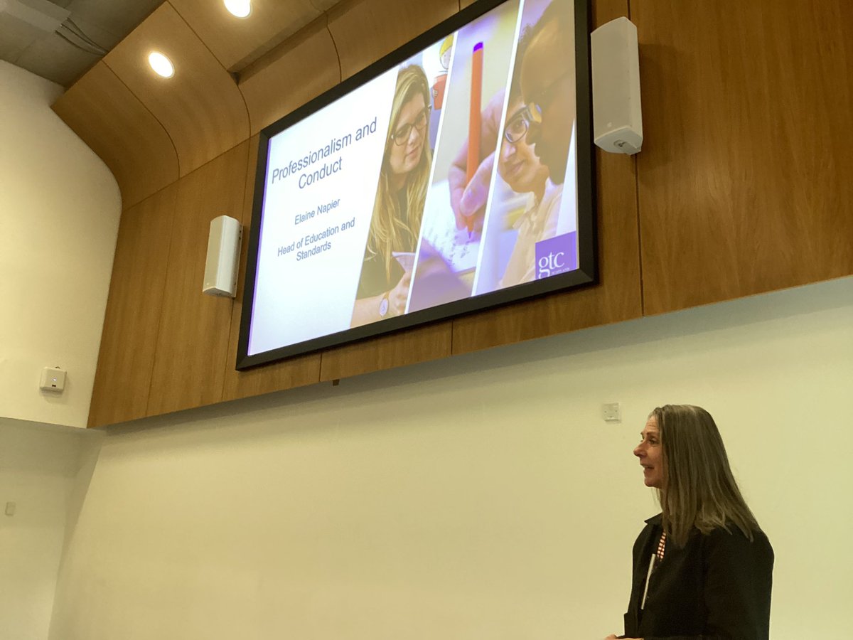 qmueducation's tweet photo. Today we welcome the year 4 primary education back for their final year, beginning with valuable input from @gtcs around the professional body they are joining. Many thanks to Elaine for taking the time to come in. https://t.co/lWwz7mC7cO