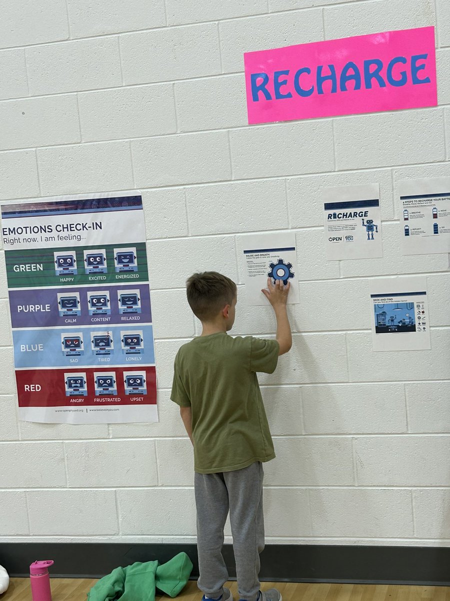 Jimmy Grassano (@clesphysed) on Twitter photo Thanks <a href="/OPENPhysEd/">OPEN Phys Ed</a> for the amazing resources to create a Recharge area in my classroom! My students have been using this area to check in with their emotions and become recharged to have a great day! This student went from Red to Green by the end of #physed! Thanks <a href="/OPENPhysEd/">OPEN Phys Ed</a> for the amazing resources to create a Recharge area in my classroom! My students have been using this area to check in with their emotions and become recharged to have a great day! This student went from Red to Green by the end of #physed!