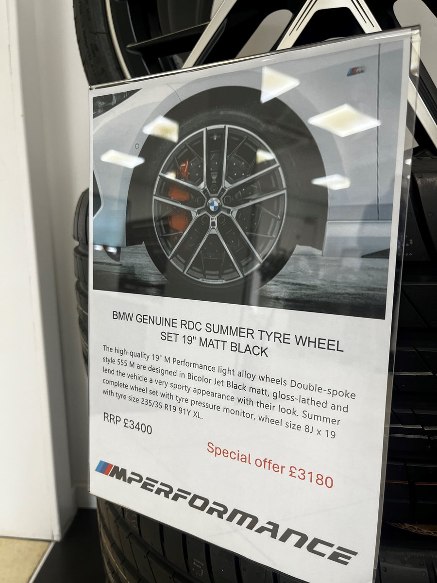 Marshall_BMW's tweet image. Check out this stunning offer we have available on this BMW 19” M Performance 555 M Double-spoke matt black alloy wheel set at Marshall #BMW #Bournemouth.

Visit us today or call 01202 535535 to find out more.