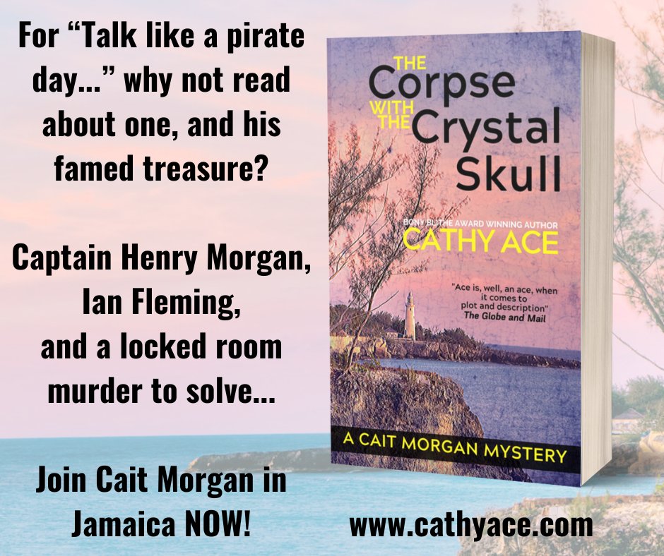 #TalkLikeAPirateDay Arrrrr...a Welsh pirate's lost treasure, Ian Fleming, a locked room murder mystery - join Cait Morgan in Jamaica to celebrate TODAY! amazon.com/dp/B087QR91NP <a href="/CrimeCymru/">Crime Cymru</a> <a href="/ChicagoTafia/">Chicago Tafia 🏴󠁧󠁢󠁷󠁬󠁳󠁿 🇪🇺 🇺🇸</a> <a href="/BBCRadioWales/">BBC Radio Wales</a> <a href="/thrillerwriters/">ITW Organization</a> <a href="/The_CWA/">The Crime Writers’ Association</a> <a href="/SINCCanadaWest/">Sinc-CanadaWest</a> <a href="/americymru/">americymru</a>