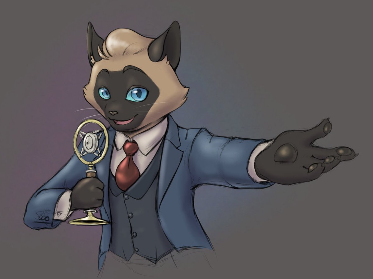 Here's a really lovely piece by <a href="/MalenBadger/">𝕸𝖆𝖑𝖊𝖓𝕭𝖆𝖉𝖌𝖊𝖗</a> from earlier today featuring Mort, the radio boy! Thank you so much, I'm so happy with it, look at his little face!