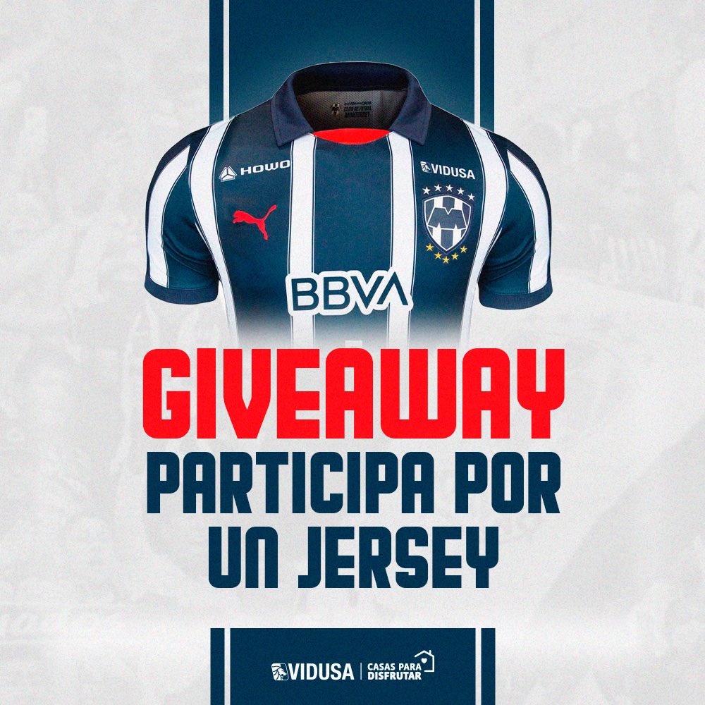 vidusacasas's tweet photo. ¡Gánate un jersey de @rayados! 👕🇫🇮

📲 Sigue nuestra cuenta @vidusacasas 
🔁 RT
👥 Etiqueta a un amigo 
*El etiquetado también nos deberá seguir 

El ganador se dará a conocer el 03 de octubre. 

*Aplica restricciones