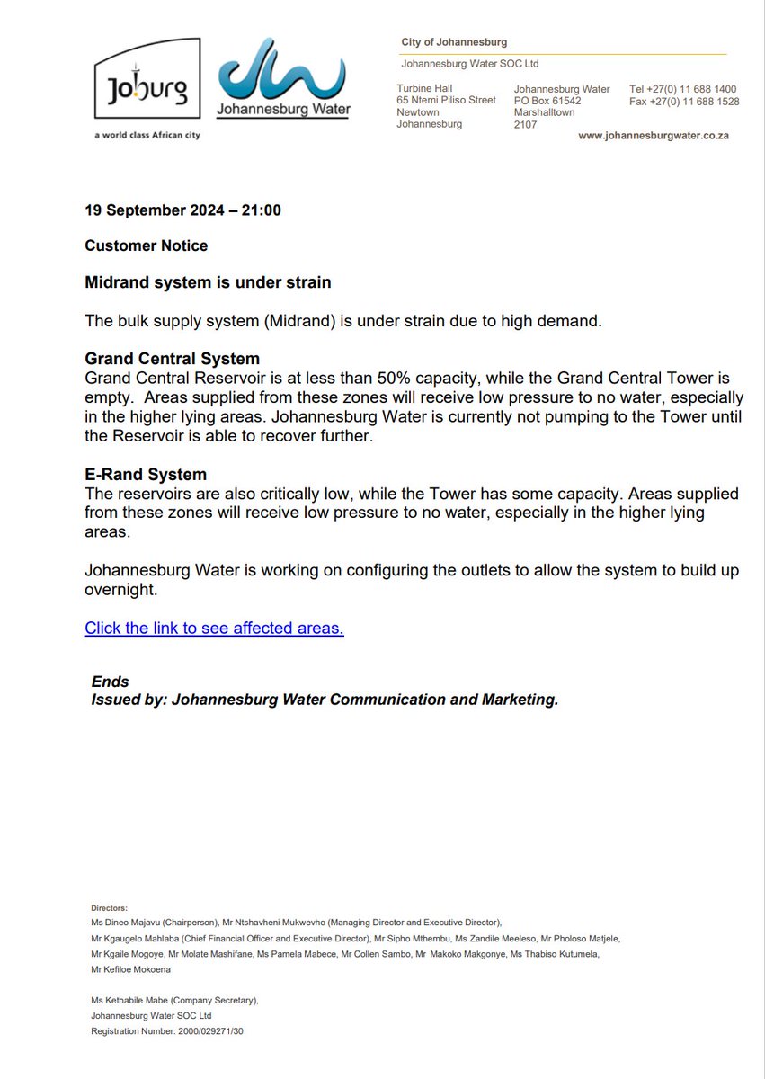Johannesburg Water tweet media