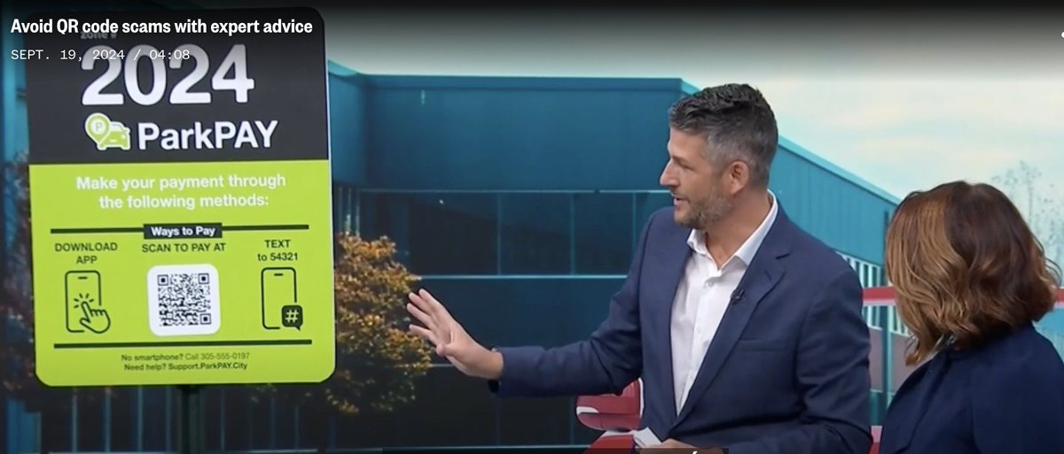 <a href="/PatriceBoffa/">patrice:boffa ⊛</a> was back on the <a href="/Telemundo/">Telemundo</a> set with the #HoyDia team. This time he provided insights on new #QR code #phishing scams. Watch now en español: tlmdo.co/3Xz1uE3  #AccountSecurity #scams #cyberattacks #BotMitigation