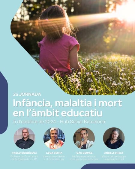 II Jornada: Infància malaltia i mort en l'àmbit educatiu - senderi.org/cat/miscellani… Donar eines als professionals de l'ensenyament, estudiants de graus d'educació i al personal dels centres educatius, per explorar i facilitar l'acompanyament emocional a alumnat amb malalties greus