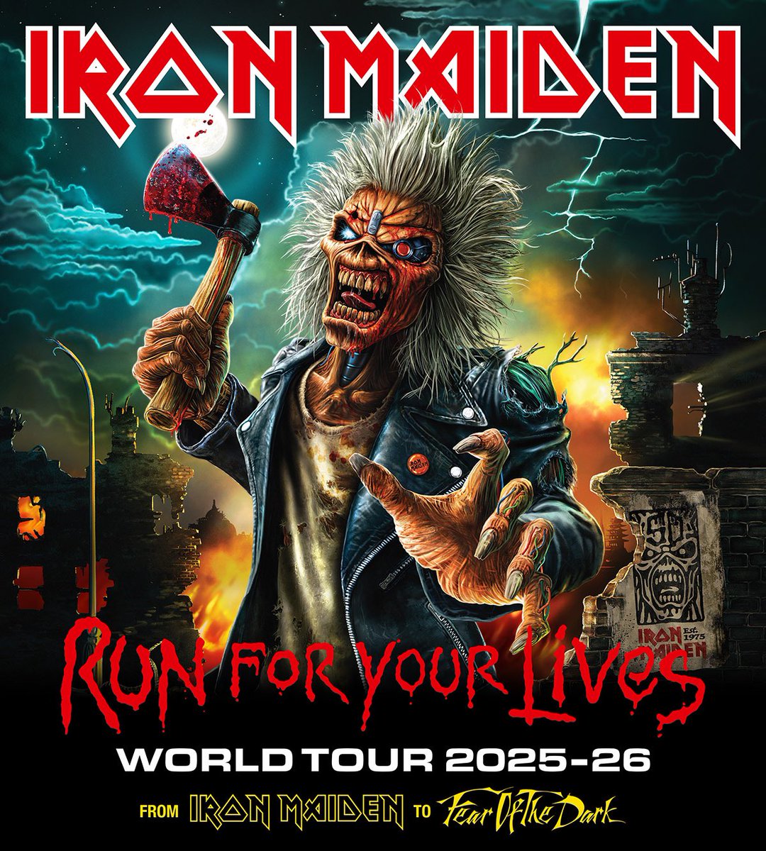 TheEdFactor1's tweet photo. Iron Maiden - RUN FOR YOUR LIVES 2025 tour announcement!!!! What will they play?! https://t.co/nDMVLeoEC2 via @YouTube #IronMaiden https://t.co/0sPiPcFDQo