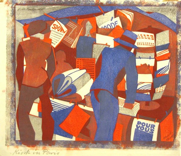 Lill Tschudi- Kiosk in #Paris, 1933.