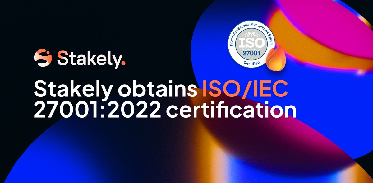 Previously, we announced that we successfully completed the SOC 2 Type II audit. Today, we’re proud to announce that Stakely has achieved ISO/IEC 27001:2022 certification! 🌟