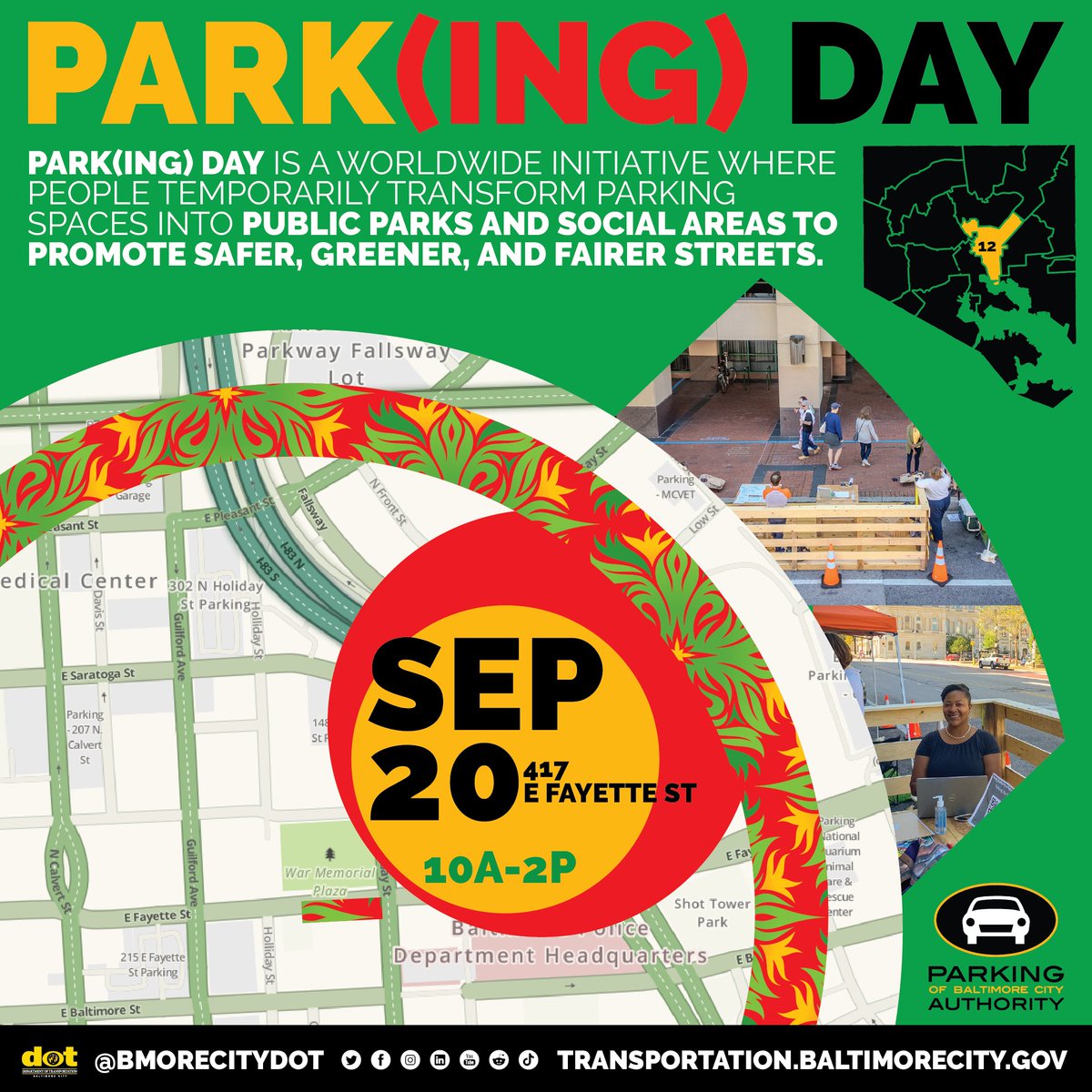 We're getting ready for PARK(ing) Day tomorrow with <a href="/BmoreCityDOT/">Baltimore City DOT</a>! Join us at 417 E Fayette Street!