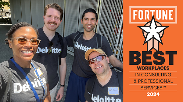 Proud to be recognized on the Fortune Best Workplaces in Consulting &amp; Professional Services list. Here’s to the amazing team at Deloitte! #BestWorkplaces #DiscoverYourImpact deloi.tt/3TyEWCp
