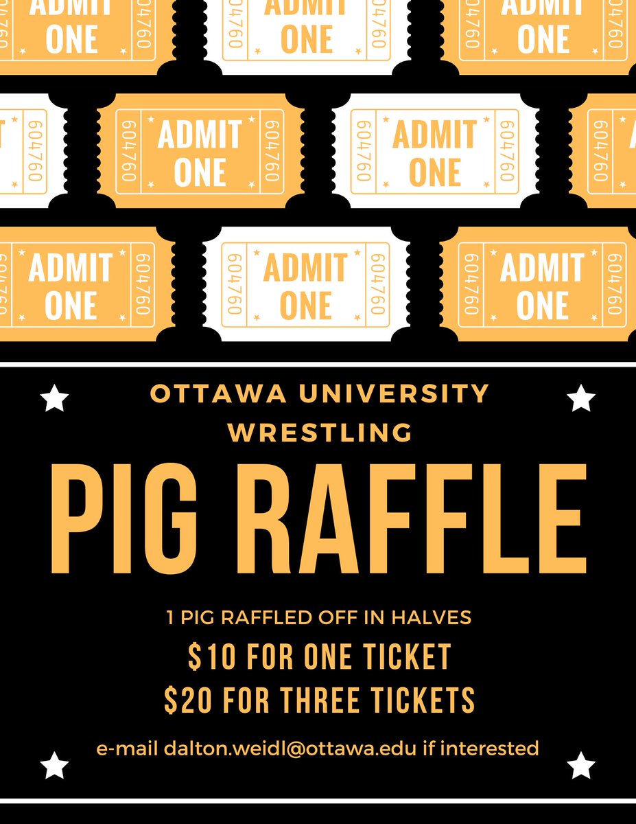 We will be hosting a raffle along side our cornhole tournament at Blanco's Bar &amp; Grill on Saturday, October 12th. 

There will be two big winners as we will process and split the pig in halves for the winners.

1 Ticket = $10
3 Tickets = $20