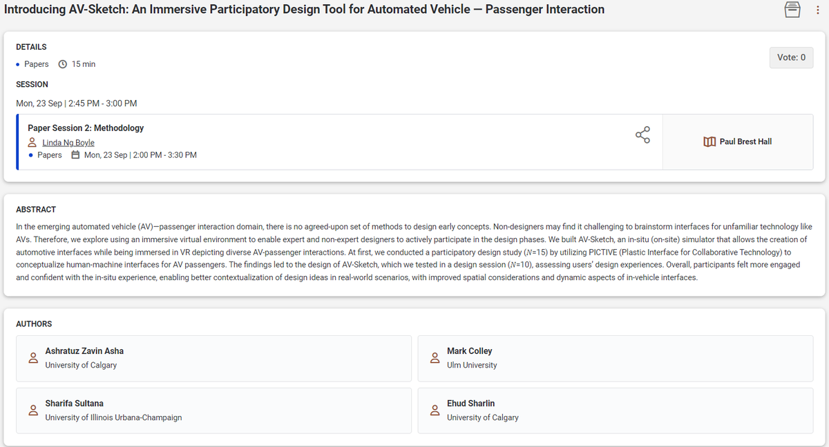 AshaZavin's tweet photo. Happy to announce that I'll be attending the
@AutomotiveUI conference next week at Stanford University to present my paper!

I am thankful to receive the prestigious ACM SIGCHI Gary Marsden Travel Award to support my trip. Looking forward to connecting with automotive experts! https://t.co/CvyNJyYbTA